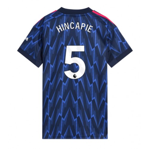 Arsenal Piero Hincapie #5 Segunda Equipación Mujer 2025-26 Manga Corta